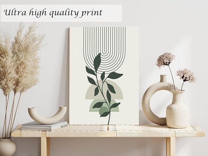 Induslyfe Large Framed Boho Canvas Wall Art Set of 3, Mid Century Modern room - Image 5