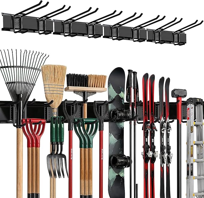 TIDYME Garage Wall Organizer | 64" Heavy-Duty Tool Storage Rack | Adjustable by Tidyme