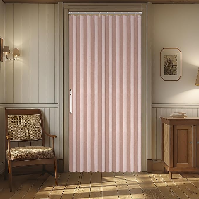 AJAZZ 100% Blackout Magnetic Door Curtain Accordion Doors Interior Closet Door - Image 9
