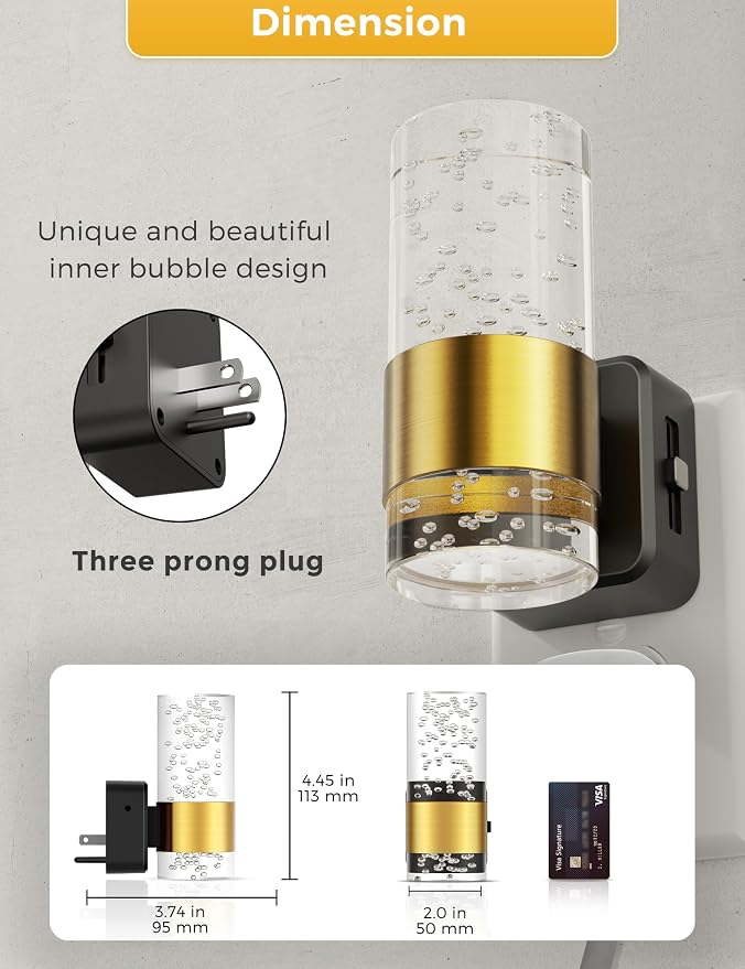 L LOHAS LED Night Lights Plug into wall, Amber Night Light - Image 6
