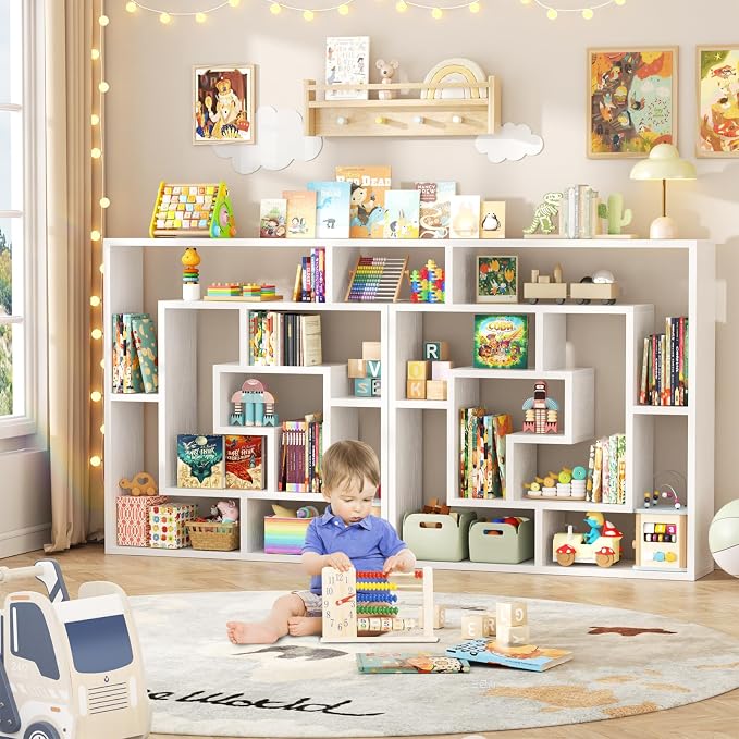 Armocity 6 Tier Display Book Shelf Wall Mounted Bookshelf Freestanding - Image 8