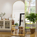 GLSLAND-21x64 inch Full Length Mirror-Aluminum Alloy Frame-Arch Mirror Full by GLSLAND