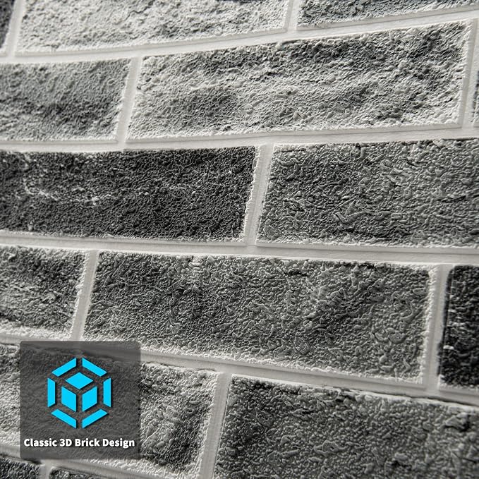Art3d 20-Pack105 Sq.Ft Faux Brick 3D Wall Panels Peel and Stick in Stone Ash - Image 9
