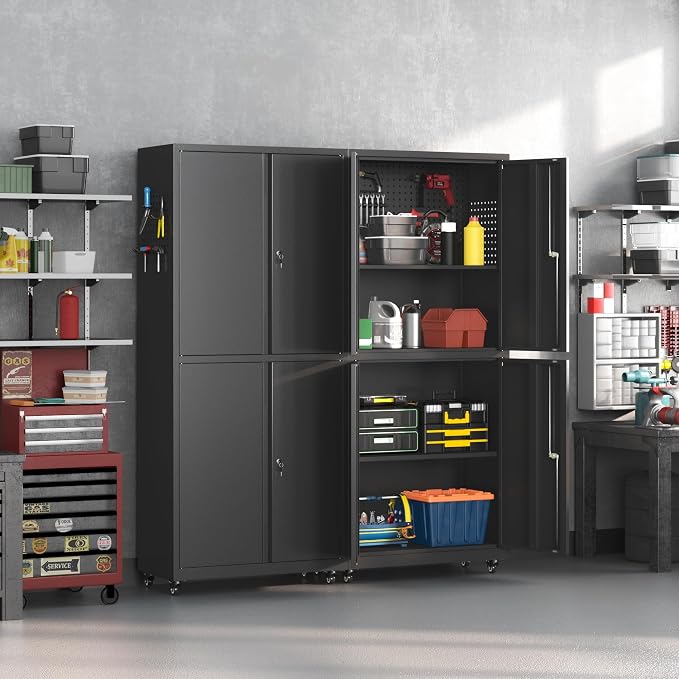 71" H Metal Tool Storage Cabinet - Image 8