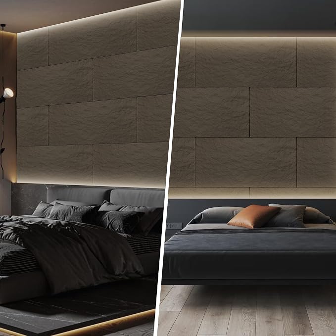 KASARO PU 3D Faux Stone Wall Panels, Cement Texture Accent - Image 5