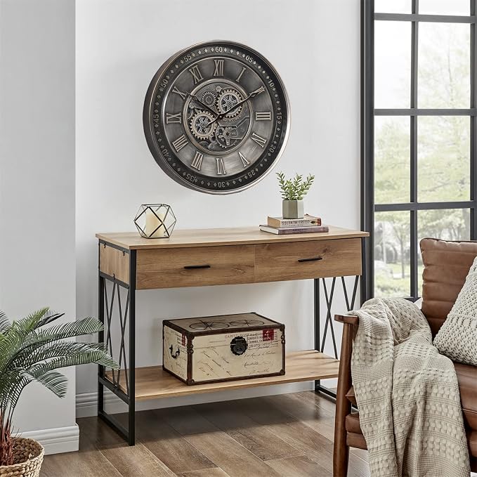 CLXEAST 24 Inch Large Moving Gear Wall Clock - Image 7