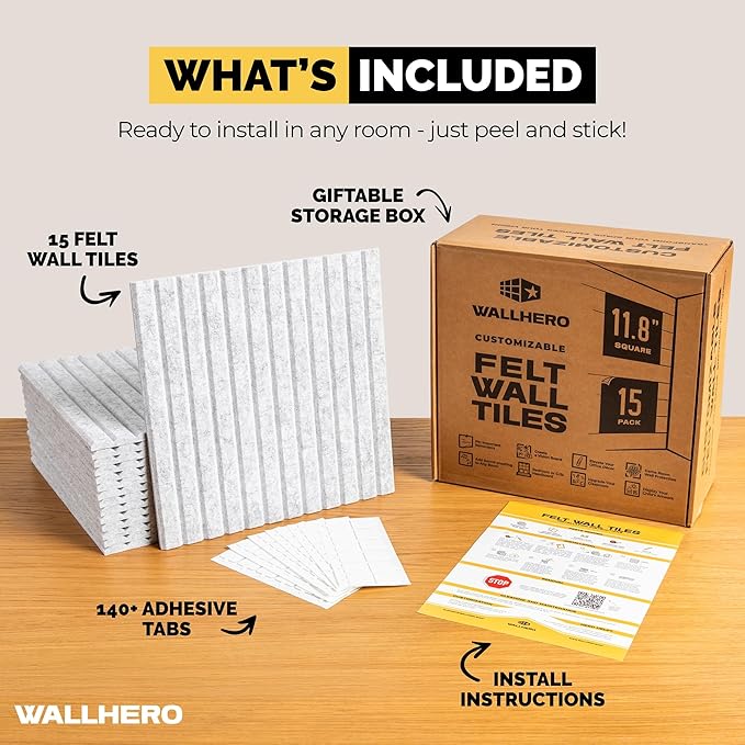 WALLHERO Office Cork Board, Tac Board, Large Felt Board, Wall Protector - Image 3