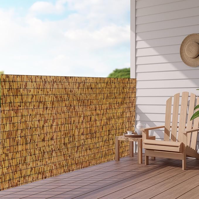 Bamboo Fencing–Handwoven, Bamboo wall Panel Outdoor Privacy Reed Screening - Image 8