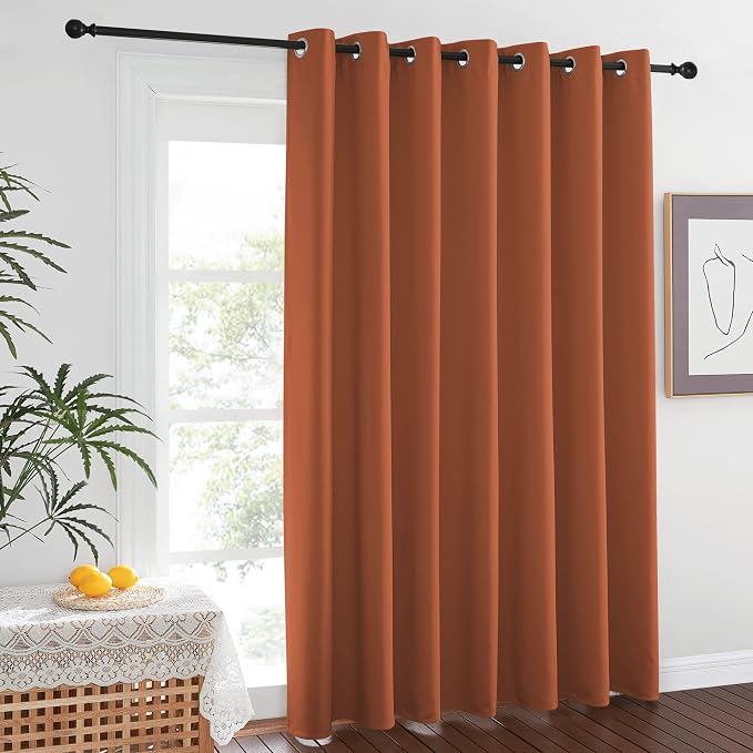 NICETOWN Burnt Orange Curtains for Sliding Glass Door, 84 inch Long, Grommet - Image 7