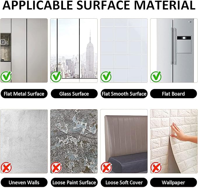 A2 Acrylic Mirror Sheet for Wall, 16.5" x 23.2" Large Rectangular Mirror Tiles - Image 6
