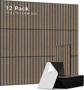 12 Pack PVC Wood Grain Acoustic Wall Panels, 11.8 x 15.7 x 0.35 Inch Wall by AUTORIFIC