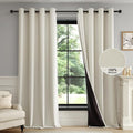 FMFUNCTEX 100% Beige Blackout Curtains by Fmfunctex