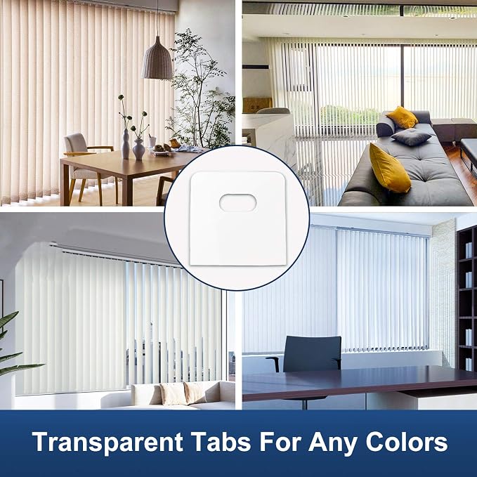 SOGEWO Clear Vertical Blind Repair Tabs, Vertical Blinds tabs/Blind Fixers - Image 4