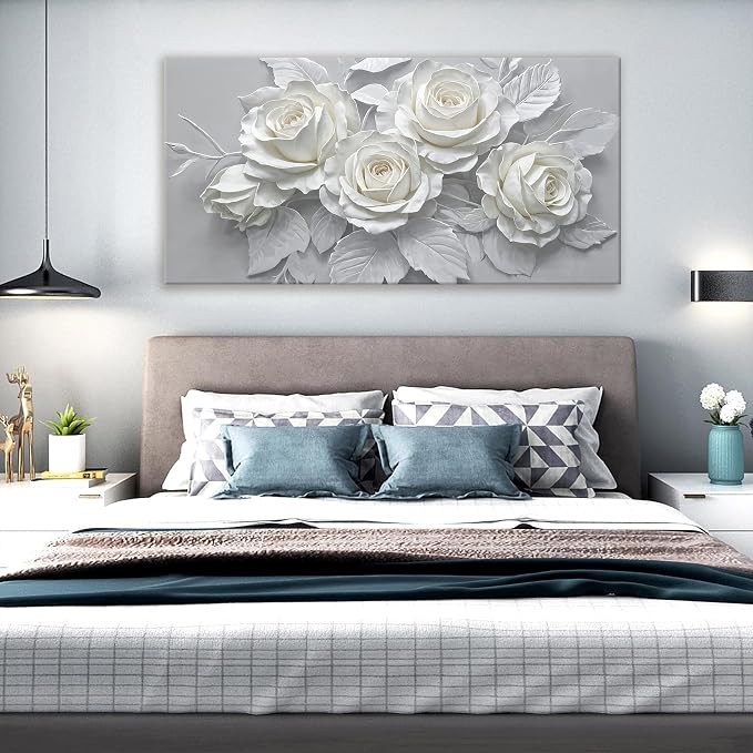 Suconvng Floral Wall Art Living Room Minimalist Painting Aesthetic Wall Decor - Image 4