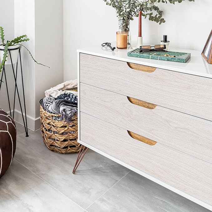 White Wood Contact Paper for Cabinets/Drawers Wood Grain Peel and Stick - Image 6