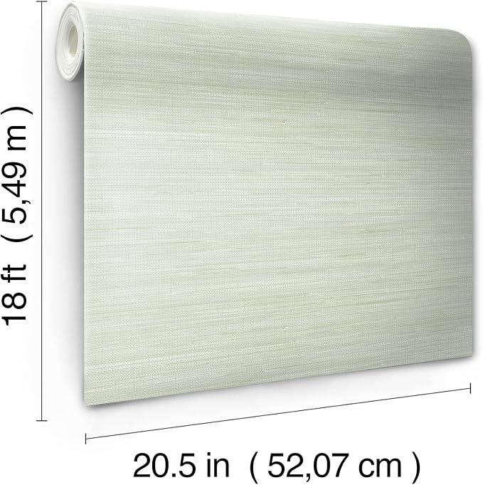 NuWallpaper x Society Social Green Classic Faux Grasscloth Peel & Stick - Image 8