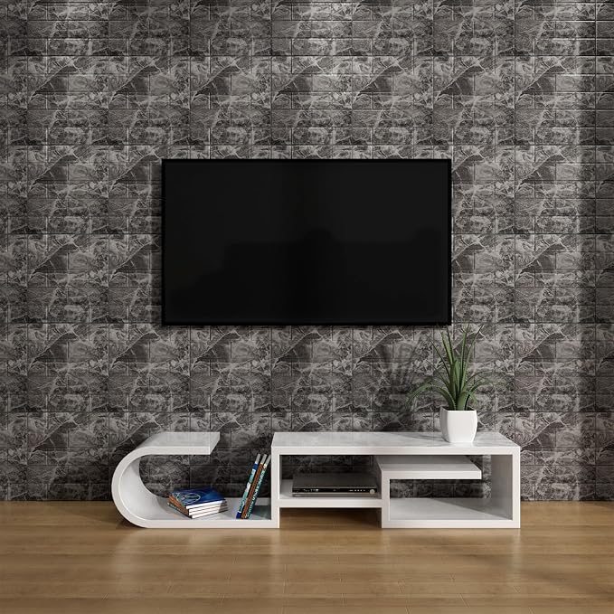 3D Wall Panels Peel and Stick in Grey White，20 PCS XPE Foam 3D Wallpaper - Image 4