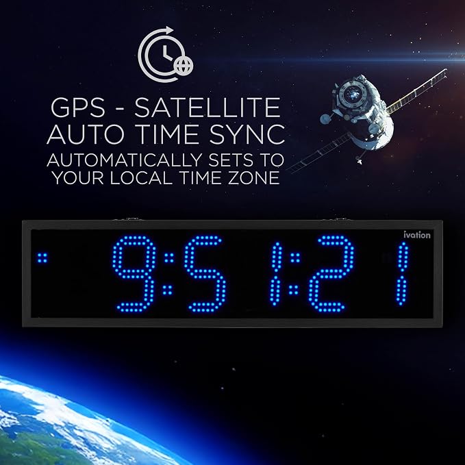 Ivation Oversized 36" Outdoor Waterproof Digital Clock, Auto Time Sync - Image 7