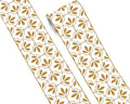 FLFK Wallpaper Border Gold and White Patterns Peel and Stick Wall Border Self by FLFK