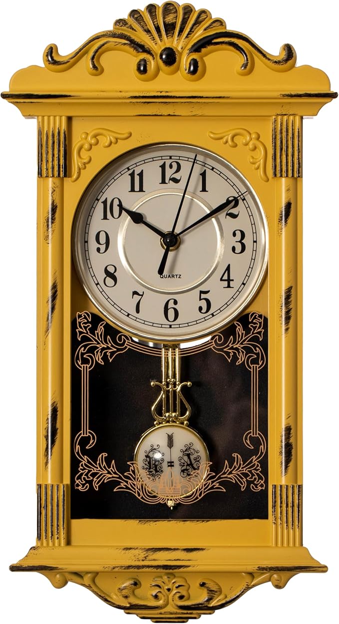 Clockswise Vintage Grandfather-Style Wall Clock by Clockswise