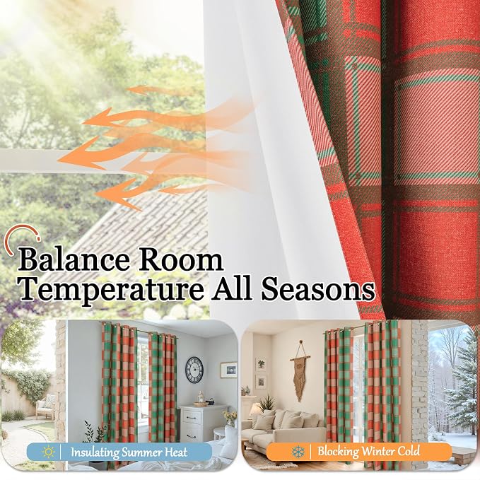 Lajode Red and Green Curtains for Living Room - Image 8