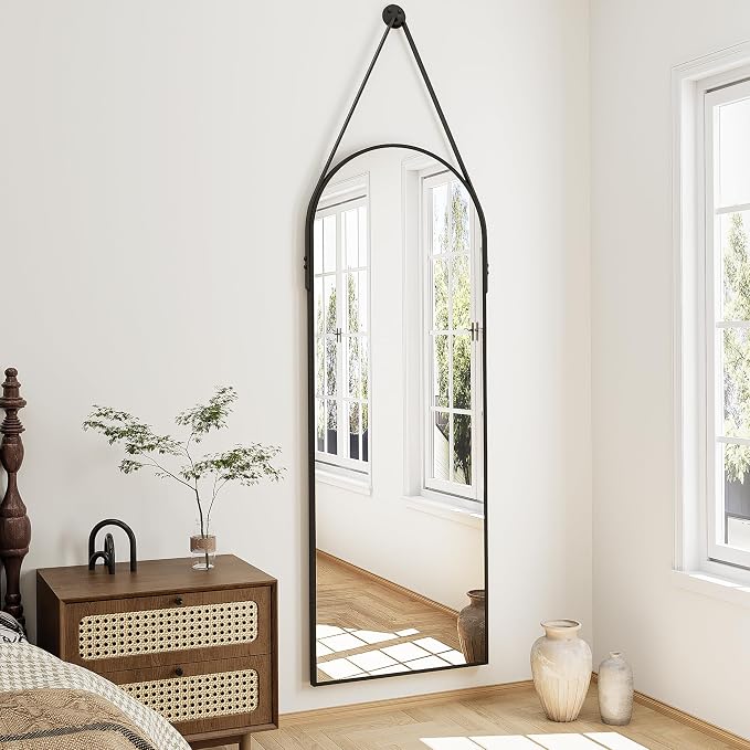 Full Length Mirror, Arched Wall Mounted Mirror, Wall Mirrors Full Length - Image 2