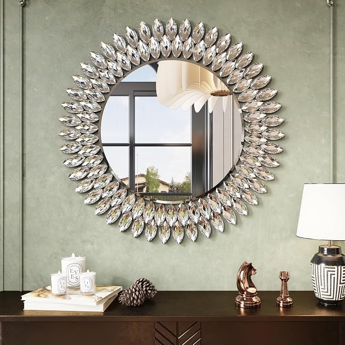 Kelly Miller Round Jeweled Mirror by KellyMiller