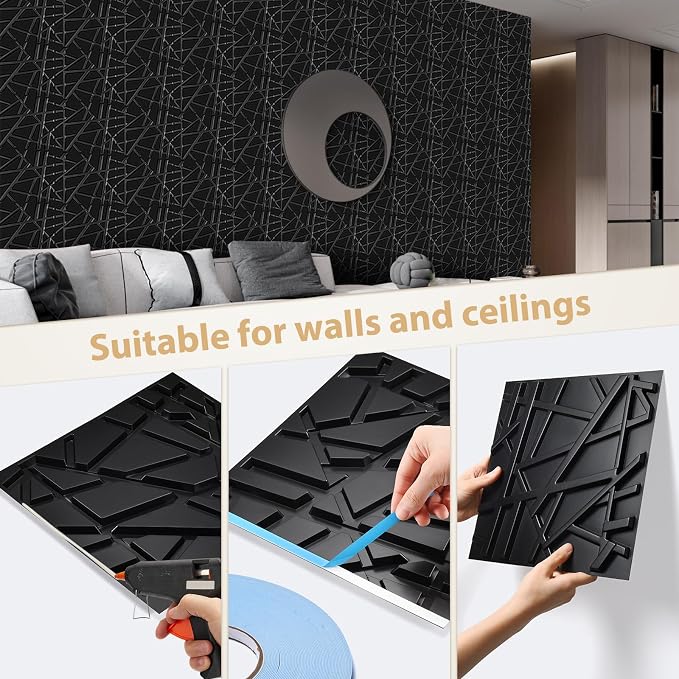 Heikki 30 Pack 3D Wall Panel for Interior Wall Décor, PVC Flower Textured Wall - Image 3