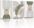 30x40CM Sage Green Boho Wall Art, Framed Canvas Bathroom Wall Art Pictures by HesenDot