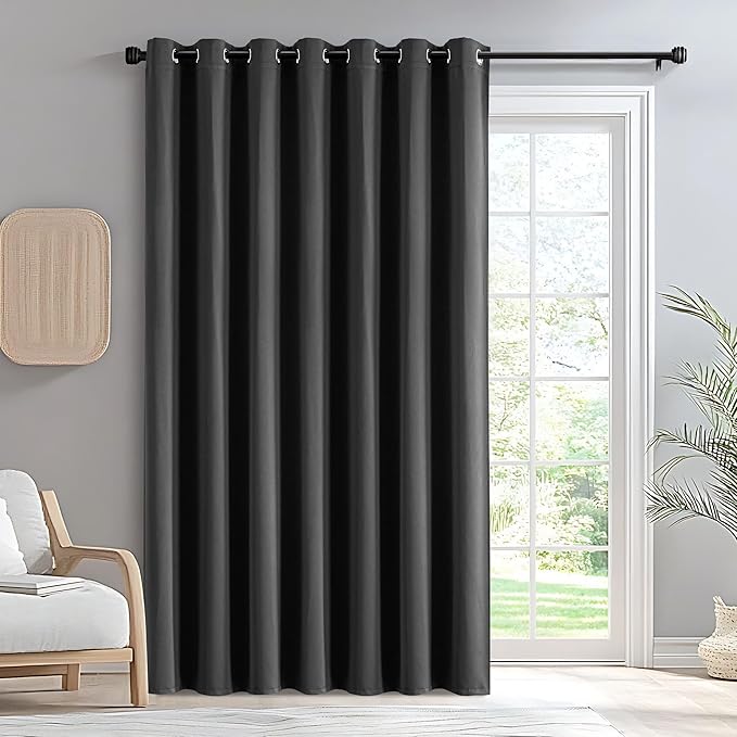 IGEMAEVE Blackout Sliding Door Curtains 108 Inch Length, Extra Wide Room by IGEMAEVE