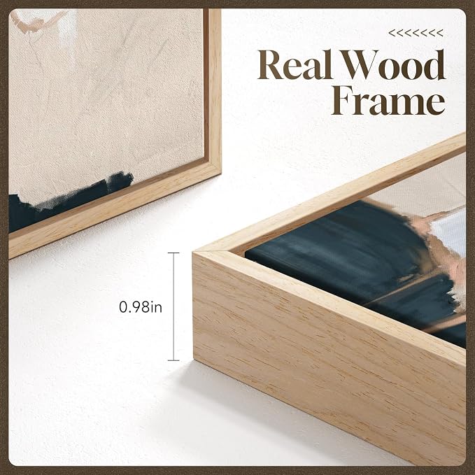 Framed Neutral Abstract Wall Art - Image 6