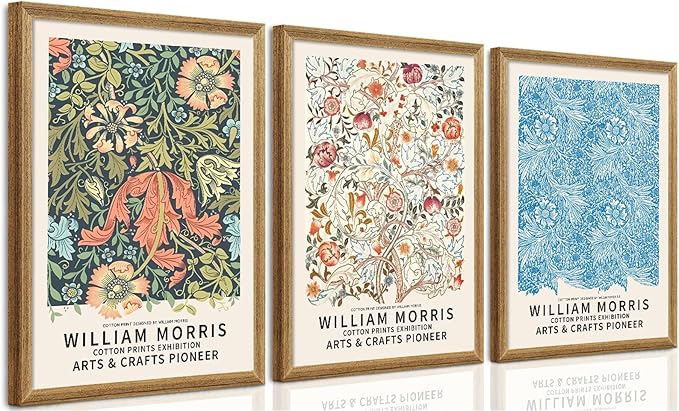 SYWENNOI William Morris Floral Prints Framed Wall Art, Sweet Briar, Bedroom by SYWENNOICanvasWallArt