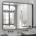 TETOTE 48 x 40 Inch Black Frame Mirror, Bathroom Vanity Mirror by TETOTE