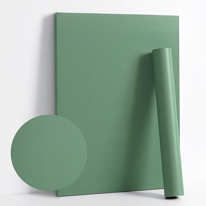 Dimoon 393''x17.7'' Green Peel and Stick Wallpaper Contact Paper Modern Self by DIYYOURMOON