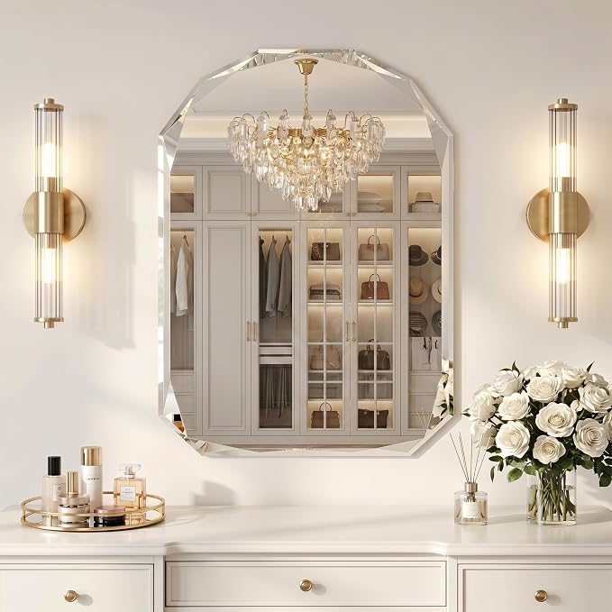 Suidia Bathroom Mirror, Frameless Bathroom Mirror - Image 2
