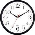 Bernhard Products Black Wall Clock Silent Non Ticking 12 Inch Quality Quartz by BernhardProducts