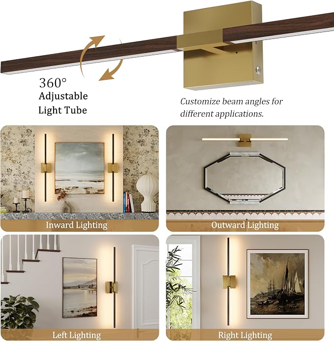 Rayogale Rechargeable Battery Operated Wall Sconce Set 2, 8000mAh Cordless - Image 2