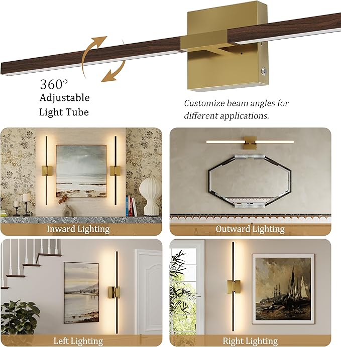 Rayogale 40 Inch Rechargeable Battery Operated Wall Sconce Set 2, 8000mAh - Image 2
