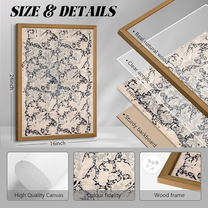 Vintage Botanical Wall Art Prints Set of 2 Antique Sketch Wall Art Decor - Image 2
