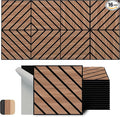 WoveN SounD Artisan Acoustic Wall Panels, 16 Pack 12x12 Inch, PVC Wood Grain by WovenSound