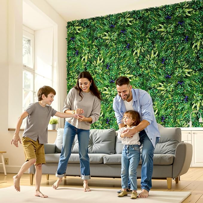 VEVOR Artificial Grass Wall Panels, 3D Combination Greenery Boxwood Panel - Image 8