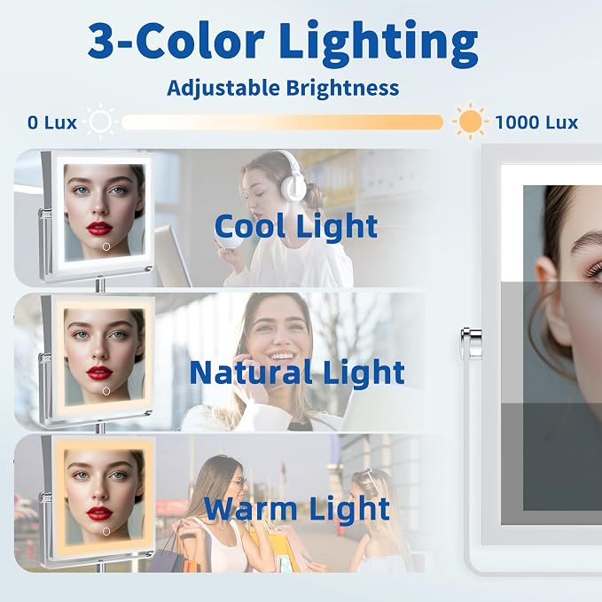 Ruacq Rechargeable Wall Mounted Makeup Mirror - Image 6