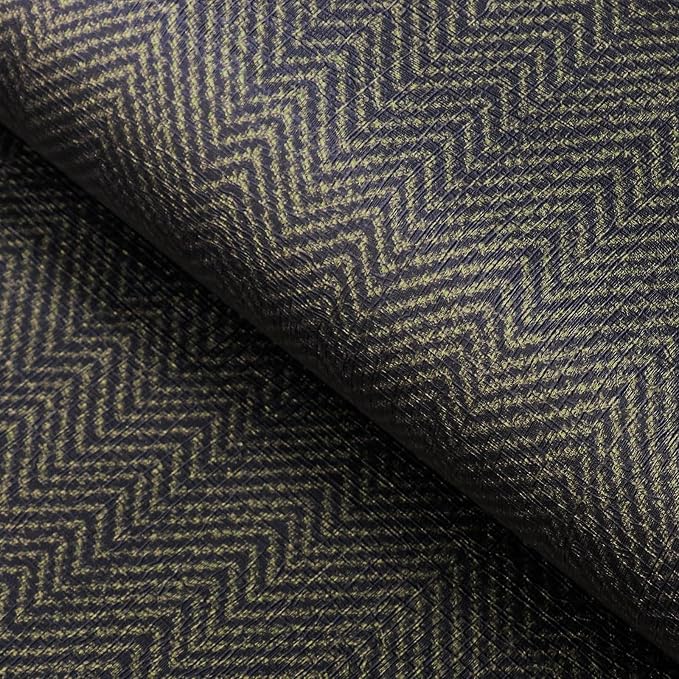 FunStick 24"x394" Black and Gold Grasscloth Peel and Stick Wallpaper Textured by FunStick