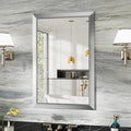 24x36 Inch Brushed Silver Bathroom Mirror by Briivuemodernmirrors