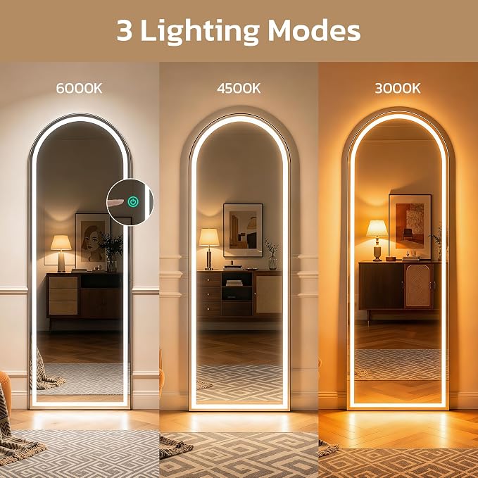 63"x20" Arched Full Length Mirror - Image 3