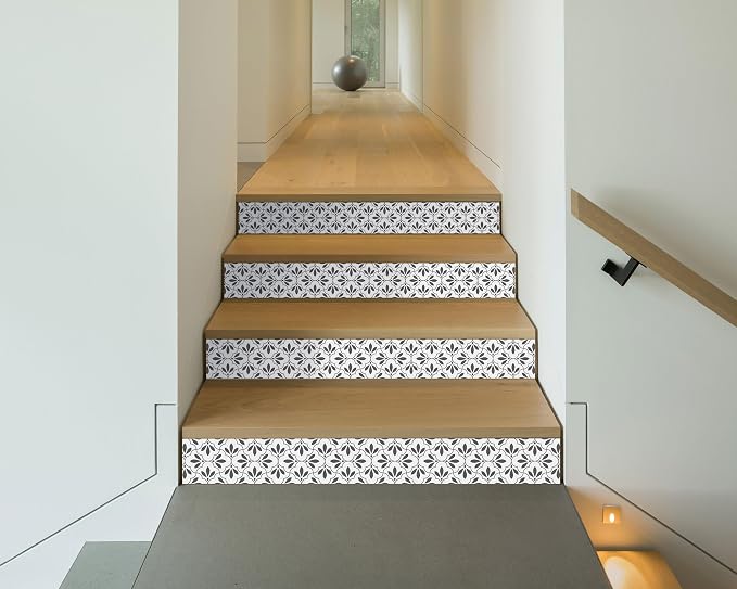 FLFK Wallpaper Border Black and White Patterns Peel and Stick Wall Border Self - Image 5