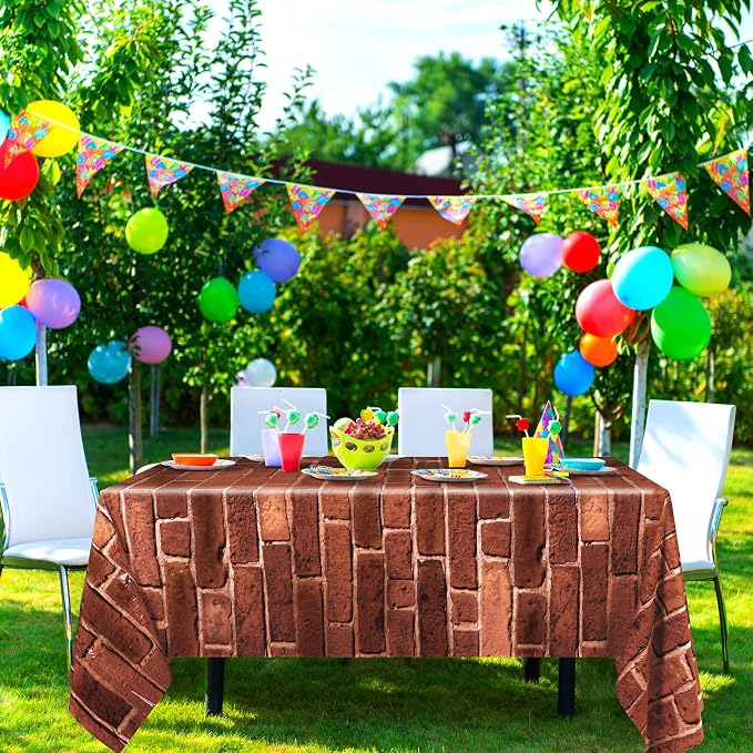 Chuangdi 2pcs 4.5 x 9 Feet Brick Wallpaper Peel and Stick Backdrop Tablecloth - Image 3