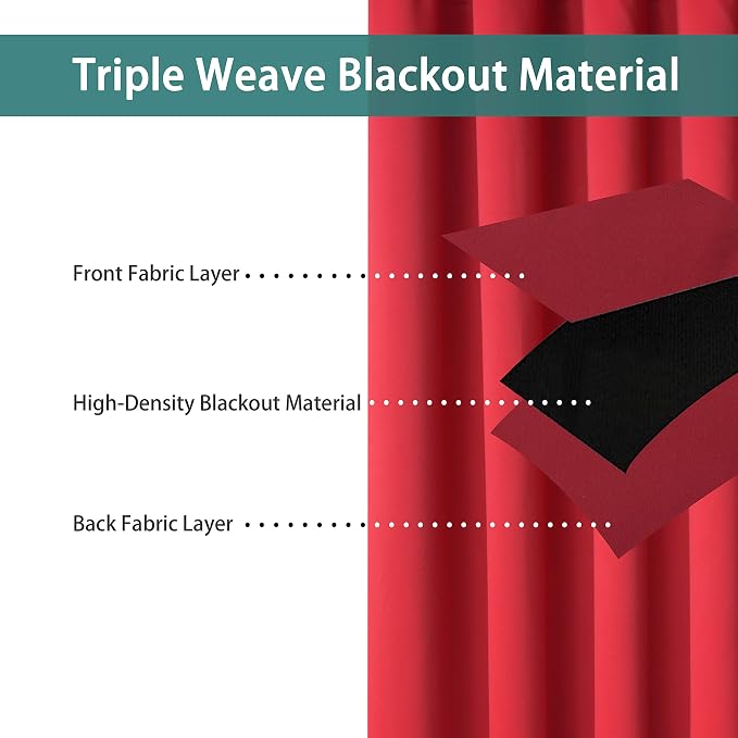 BONZER Extra Wide Room Divider Black Curtain Total Privacy Wall Room Darkening - Image 2