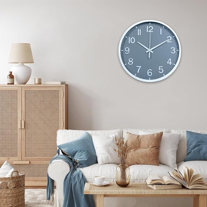Wall Clocks Battery Operated 12 inch Modern Wall Clock, Silent Non Ticking Wall - Image 7