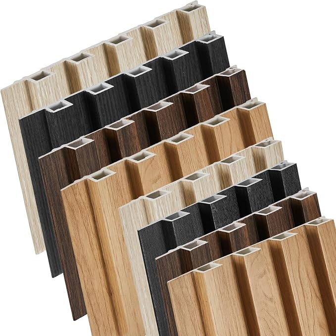 Samples 8 Pack 6" x 6" WPC Slat Wall Panels High Grille - Image 3